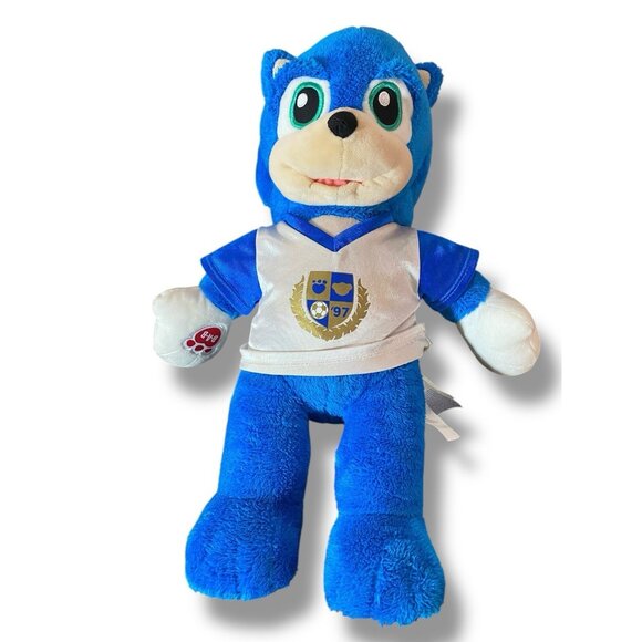 Sonic The Hedgehog 2019 Movie Build-A-Bear BAB Plush With Soccer T-Shirt - Picture 1 of 8